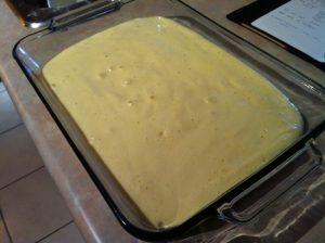 Transfer to a clear baking dish. Filled it quarter of the way. Bake for 12 minutes or until done.
